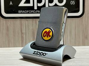 大量出品中!!【希少】レア 1986年製 Zippo 'OK' 80's シルバーカラー ヴィンテージ メタル貼り ジッポー 喫煙具 ライター