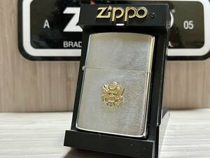 大量出品中!!【希少】レア 未使用 1980年製 Zippo 'American Army' 80's 80年代 ヴィンテージ アメリカ軍 紋章 メタル 喫煙具 ジッポー