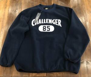 新品未使用 23AW新作 CHALLENGER C/N COLLEGE FLEECE XL クルーネックフリース ネイビー CLG-CS023-005 チャレンジャー カレッジロゴ