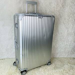 【美品】RIMOWA リモワ TOPAS トパーズ 98L 4輪 TSAロック チェックイン L シルバー MW マルチホイール キャリー バック スーツ ケース