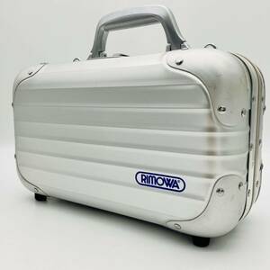 廃盤 青ロゴ【極美品】RIMOWA リモワ TOPAS トパーズ PICCOLO ピッコロ アタッシュケース ビジネス ハンド バッグ アルミニウム シルバー