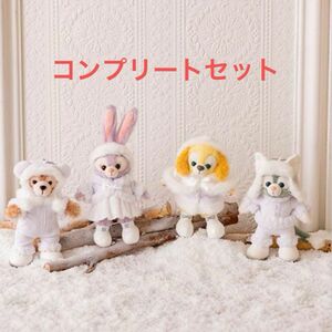 【新品、未使用】ダッフィー ホワイトウィンタータイムワンダーランド《ぬいぐるみバッジ》コンプリートセット