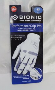 新品未使用■BIONIC パフォーマンスグリッププロ グローブ BIG170■ 左手用 ホワイトグレー■23cm