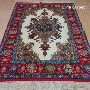 1000円start ペルシャ絨毯 No.2061 新品 155x120 手織り クルド・ グーチャン産 persia carpet