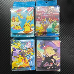 ポケモンカード　デッキケースダッシュイーブイズ オキナワ シロナ　そらをとぶピカチュウ　４個セット