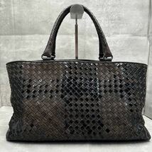 1円■極美品/A4◎■ ボッテガヴェネタ BOTTEGA VENETA メンズ イントレチャート トートバッグ ビジネスバッグ レザー 本革 通勤 肩掛け◎_画像2