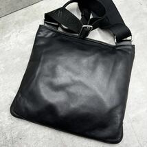 1円 ■美品■ ロエベ LOEWE メンズ アナグラム ショルダーバッグ サコッシュ ボディ 斜め掛け ビジネス ナッパレザー 本革 黒 現行品_画像2