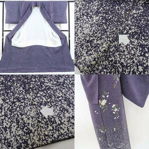 ゆめsaku2 皇室デザイナー 中村乃武夫 落款 桜 刺繍 着物“ほんのり頬染めてにっこり..幻想の中に癒しを運ぶ桜”訪問着 2804の画像6