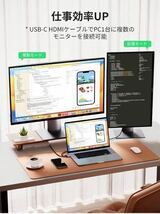 UGREEN USB Type C HDMI 変換ケーブル 【4K@60Hz/1.5m】 Thunderbolt 3ナイロン編み MacBook/MacBook Air/MacBook 1.5M DisplayPort 音声 _画像2