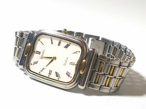 【Sj5】SEIKO/セイコー◇DOLCE/ドルチェ/9530-5050/SACT029◇1987年製♂2針クオーツ/美品/コンビ/レア