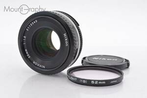 ★極上美品★ ニコン Nikon NIKKOR 50mm F1.8 パンケーキ Ai-S レンズフィルター、前レンズキャップ付 #tk1923