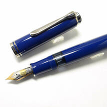 【かなり希少・美品】ペリカン スーベレーン M805 ダークブルー 万年筆 18C-Fnib Pelikan fountain pen M805 Dark blue _画像3
