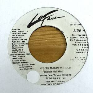 Toni Braxton & Mad Cobra「YOU'RE MAKIN' ME HIGH」 '97年 ビッグヒット!! R&B名曲Dancehall Mix!!【7inchレコード】