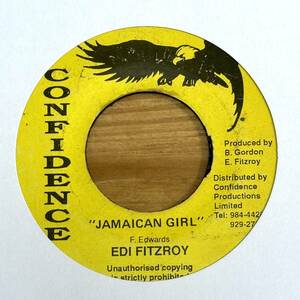 Edi Fitzroy「JAMAICAN GIRL」'84年 名曲レゲエ替え歌【7inchレコード】