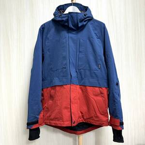 【美品】本物GORE-TEX SP-DESIGN Hide Jacket スノーボード ジャケット サイズM ネイビー×レッド 日本製 ゴアテックス ウエア