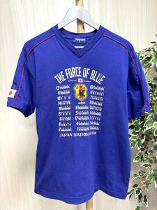 2002年W杯 日本代表メンバーネーム入り 公式記念Tシャツ Mサイズ J.LEAGUE ENTERPRISE INC.【美中古】