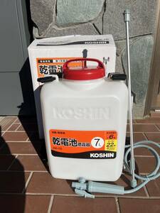 工進 KOSHIN 乾電池 噴霧器 7L タンク 消毒名人 DK-7D ポンプ 消毒 背負式 