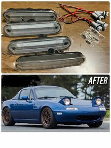 LEDサイドマーカーランプ◆MX-5◆ MK1◆MK2◆マツダ◆ロードスター◆クリアー◆LED◆side◆marker◆lamp◆左右◆前後◆1990-1997◆未使用◆