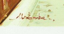 【真作】【WISH】モーリス・ユトリロ Maurice Utrillo「雪のモンマルトル」リトグラフ 12号大 大作 　　〇フランス巨匠 #23113103_画像7