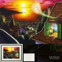 【真作】【WISH】塚本馨三「TWILIGHT TOWN」ジクレー 約20号 大作 直筆サイン 証明書付 　　〇イラストレーター 絵本出版 #23112518_画像1