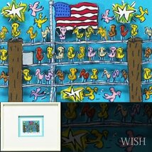 【真作】【WISH】ジェームス・リジィ James Rizzi「FREE AS A BIRD」3Dシルクスクリーン 直筆サイン 　　〇立体版画で人気 #23122187_画像1