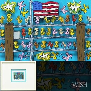 【真作】【WISH】ジェームス・リジィ James Rizzi「FREE AS A BIRD」3Dシルクスクリーン 直筆サイン 　　〇立体版画で人気 #23122187