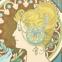 【真作】【WISH】ミュシャ Alphonse Mucha「羽」リトグラフ 25号大 大作 　　〇アール・ヌーヴォー旗手 華麗美人画 #23113322_画像4