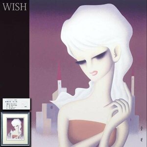 【真作】【WISH】東郷青児「赤い塔」シルクスクリーン 約6号 証明シール 　　〇文化功労者 日本芸術院会員 青児美人で一世風靡 #23083040