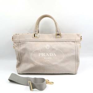 ★PRADA プラダ デニム 2WAY トートバッグ ハンドバッグ ショルダーバッグ 斜め掛けかばん レディース