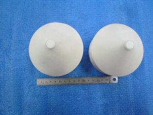 PTFE(テフロン) ブロック 全長約85mm 円柱部Φ100×40mm 円錐部45mm 2個セット 材料