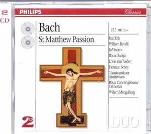 a077　　J.S.バッハ：ST MATTHEW PASSION /MENGELBERG (2CD)