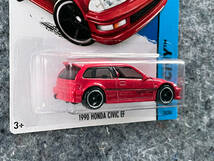 2014 Hot Wheels 1990 Honda Civic EF ホットウィール ホンダ グランド シビック 北米仕様 USDM JDM インターナショナルカード レッド_画像3