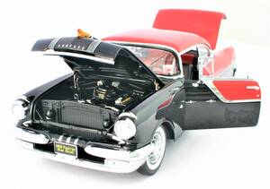 Advanced Brands: Sunstar ☆ 1/18 ☆ Pontiac Star Chief 1955: Black Red ◎ Advanced Brand: Platinum