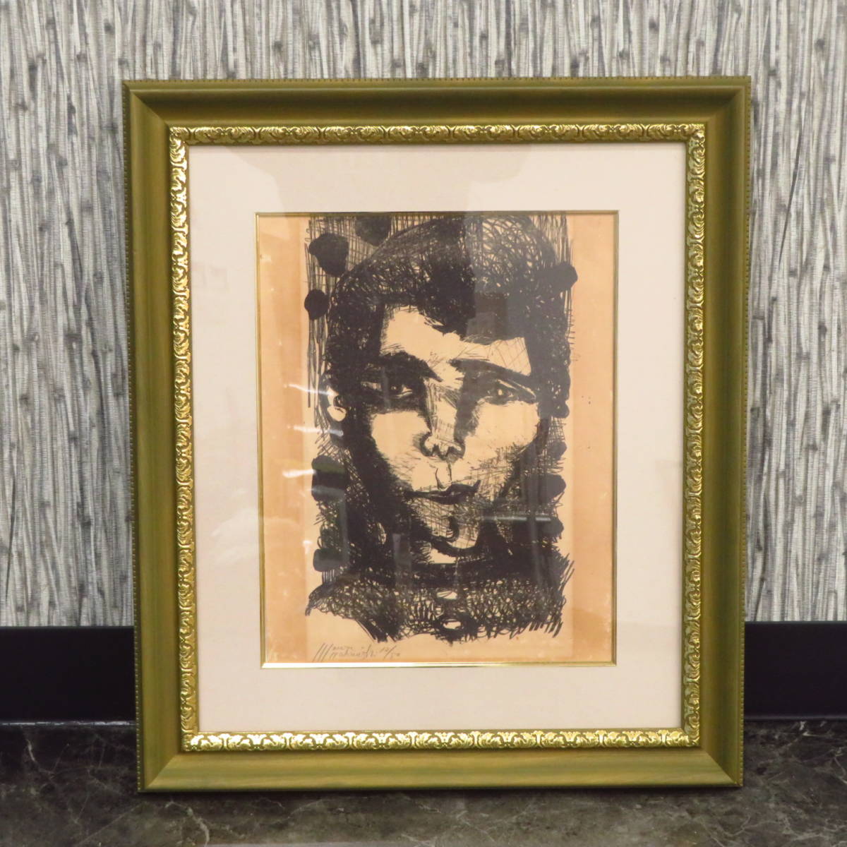 Guaranteed authentic Artwork [Masaru Nakanishi] Lithograph Limited to 50 copies Print Painting Portrait Fine art Artwork Antiques Antiques Artist Signature Hand-signed 54 x 63 cm, Artwork, Prints, Lithography, Lithograph