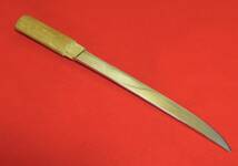 刀剣美術 時代の一品【無銘 短刀】刃渡り29.3cm 日本刀 登録証 時代武具 白鞘 懐刀 刀装具 時代物 当時物 骨董品 古美術品_画像8