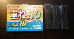 VHS　ビデオテープ6本　未使用　FUJIFILM　　　　　標準120分　3倍モード6時間 