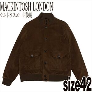 【定価108900円】MACKINTOSH LONDON マッキントッシュ ロンドン ドライビングジャケット 42 XL スエード レザージャケット 茶 ブラウン