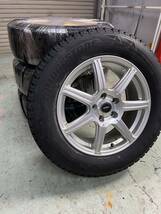 ブリザック DM-V2 225/65R17 アルミ付き4本 17×7J+45 114.3 エクストレイル ハリアー　スタッドレス ブリヂストン 17年43週 西濃発送_画像1