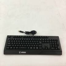 【1円～】 MSI VIGOR GK20 JP キーボード 日本語配列 KB536 ゲーミングキーボー ド USB 【中古品】_画像2