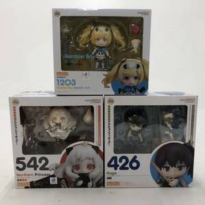 ねんどろいど 艦隊これくしょん-艦これ- フィギュア 3点セット ガンビア・ベイ 加賀 北方棲姫 ※開封済み/傷みあり【中古品】