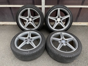 Benz メルセデス ベンツ W205 Cクラス アバンギャルド AMGライン 前期 純正 (F)225/45R18 (R)245/40R18 5H PCD112 BS&ミシュラン 中古品