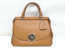 O268-S3-13070 COACH コーチ 38389 ドリフター キャリーオール 2way ハンドバッグ ショルダー ブラウン系 H22cm×W32cm×D16cm 現状品③_画像1