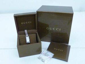O138-N35-714 Gucci グッチ 127.5 腕時計用 レディース クオーツ ケース 化粧箱付 現状品①