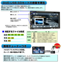 ２ＤＩＮ車載ＤＶＤプレーヤー７インチタッチパネルDVDプレイヤー+2×2フルセグチューナー＋バックカメラセット「D542C]_画像3