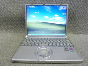 Windows XP 12.1”ノートPC Panasonic Let's note CF-W2 CF-W2DW7BXP ★ PentiumM 1.1GHz/メモリ512MB/60GB/DVDRAM/無線/リカバリ作成/2195