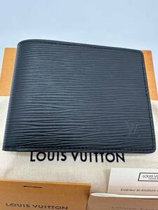 LOUIS VUITTON ルイヴィトン エピ ノワール ポルトフォイユ スレンダー M60332 二つ折り財布 黒 ブラック メンズ　レディース