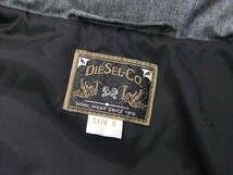 ■DIESEL■ダウンジャケット グレー Sサイズ 肩ヨーク切り替えし パーカー ディーゼル_画像6