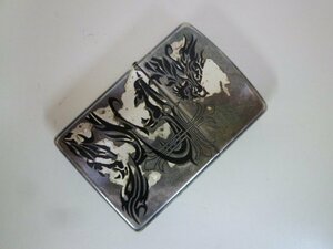 TSP-00227-03 ライター Zippo ジッポ 十字架 竜 2005年4月製