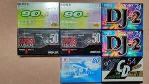 1202 カセットテープ ハイポジ7本（SONY2本、maxell2本、TDK3本）＆ノーマル1本（SONY)合計8本　未開封