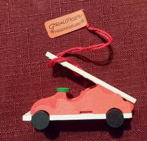 ドイツ・エルツ地方 Graupner Holzminiaturen グラウプナー社 木製 クリスマス ツリー用 オーナメント はしご車